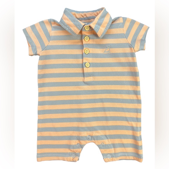 ME + HENRY Striped Shortall - 0-3M - Picture 1 of 2
